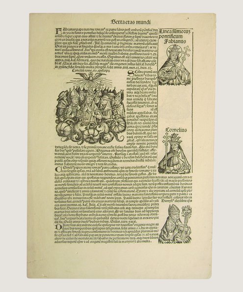  Original Leaf from The Liber Chronicarum (Nuremburg Chronicle)  [Schedel, Hartmann]