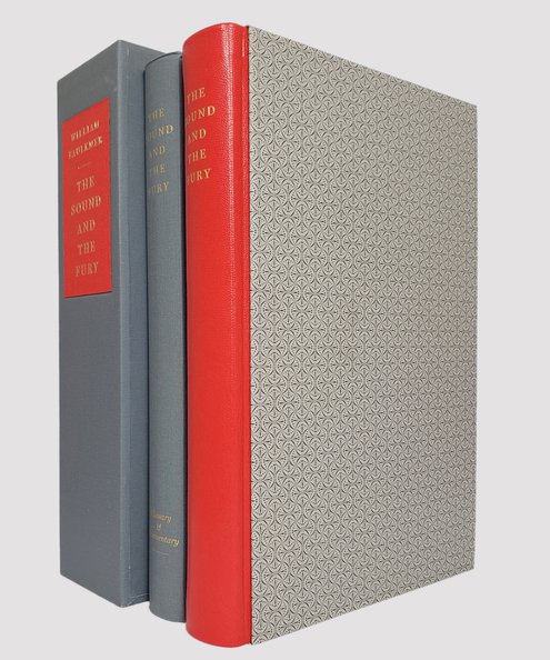  The Sound and the Fury. [Limited edition two volume boxed set of the novel accompanied with glossary & commentary]  Faulkner, William.