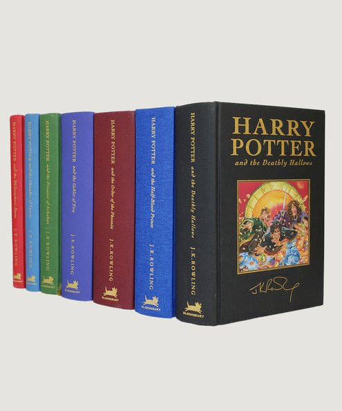  Harry Potter Complete Deluxe Edition Set in Seven Volumes: Harry Potter and the Philosopher’s Stone [with] Harry Potter and the Chamber of Secrets, Harry Potter and the Prisoner of Azkaban, Harry Potter and the Goblet of Fire, Harry Potter and the Order of the Phoenix, Harry Potter and the Half Blood Prince [and] Harry Potter and the Deathly Hallows.  Rowling, J. K.