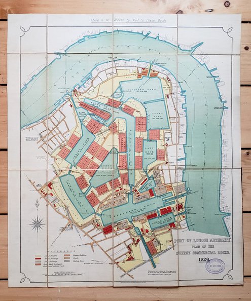  Plan of the Surrey Commercial Docks 1926.  Port of London Authority.