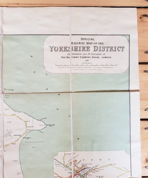  Official Railway Map of Yorkshire District North Sheet  