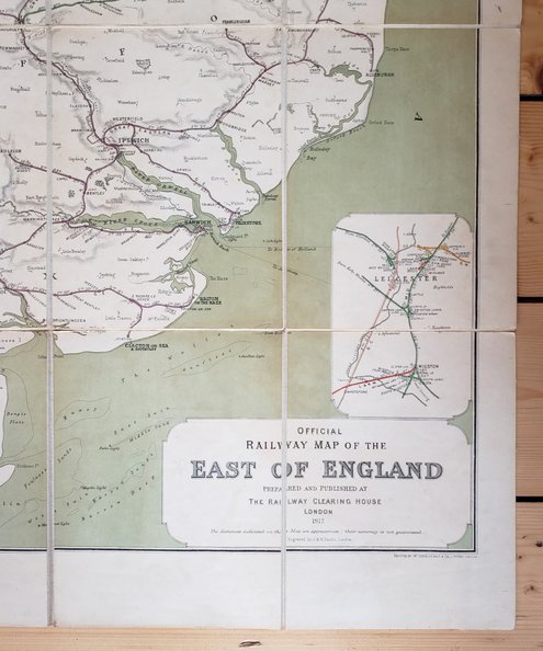  Official Railway Map of the East of England  