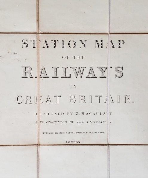  Station Map of the Railways in Great Britain.  Macaulay, Z[achary].