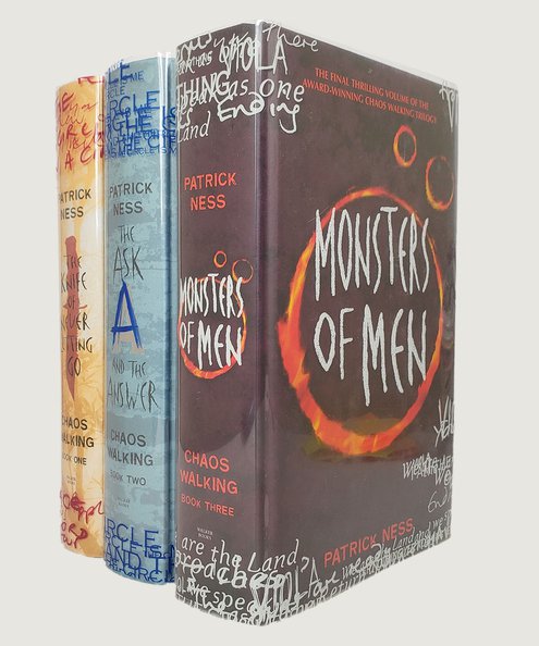  Chaos Walking Book One The Knife of Never Letting Go [with] Book Two The Ask and The Answer [and] Book Three Monsters of Men [3 volumes, complete].  Ness, Patrick.