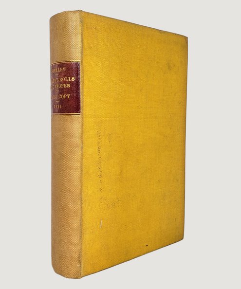  HOLD Verse and Prose: From the Manuscripts of Percy Bysshe Shelley. [Annotated Proof Copy].   Shelley, Percy Bysshe; Shelley-Rolls, Sir John C. E. & Ingpen, Roger (editors) 