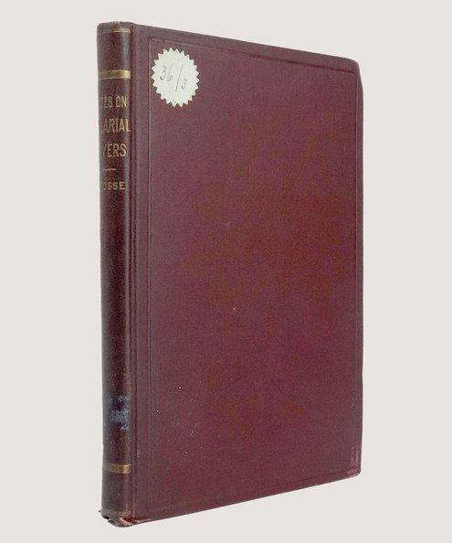  Notes on the Malarial Fevers met with on The River Niger (West Africa).  Crosse, W. H.