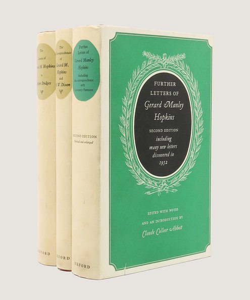  The Correspondence of Gerard Manley Hopkins and Richard Watson Dixon [with] The Letters of Gerard Manley Hopkins to Robert Bridges [and] Further Letters of Gerard Manley Hopkins including his Correspondence with Coventry Patmore [the publisher’s file copies].  Hopkins, Gerard Manley; Abbott, Claude Coller (ed.).