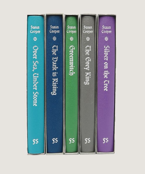  The Dark is Rising Sequence: Over Sea, Under Stone; The Dark is Rising; Greenwitch; The Grey King; The Silver on the Tree.  Cooper, Susan; Carlin, Laura (illus.).