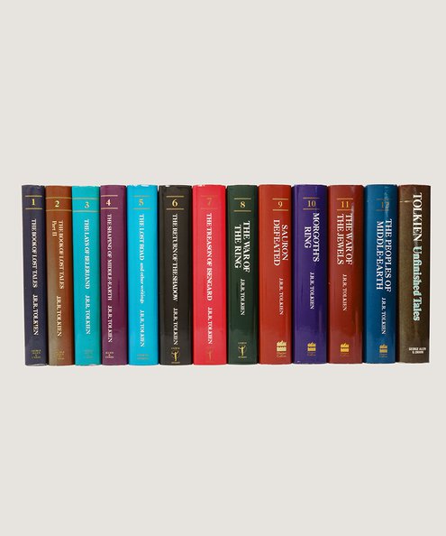  The History of Middle Earth [Complete 12 Volume set], [with] Unfinished Tales.  Tolkien, J. R. R.; Tolkien, Christopher (ed.).