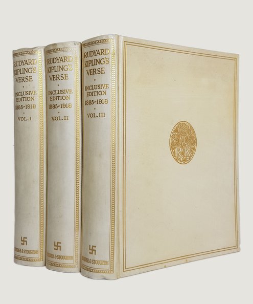  Rudyard Kipling's Verse: Inclusive Edition 1885-1918 [complete in 3 volumes].  Kipling, Rudyard.