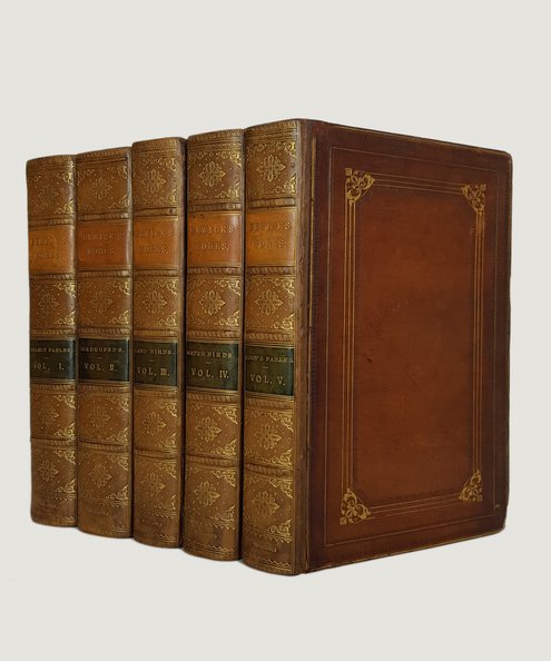  The Works of Thomas Bewick: Vol. I Select Fables, Vol. II Quadrupeds, Vol. III Land Birds, Vol. IV Water Birds & Vol. V Fables of Aesop and Others [5 volume set].  Bewick, Thomas.
