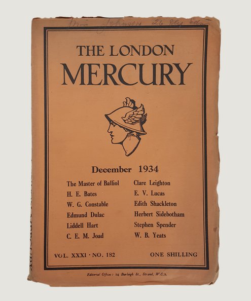  The London Mercury Volume XXXI No. 182 December 1934.  Scott-James, A. R.