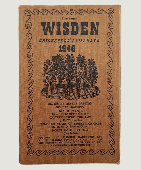  Wisden Cricketers' Almanack 1946.  Preston, Hubert (Editor).